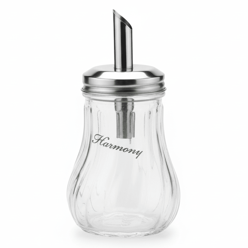 Harmony Premium Glass Sugar Doser with Rust - Resistant Silver Metal Lid for Kitchen & Tabletop – 250ml - Al Kabayel Discount CentreHarmony Premium Glass Sugar Doser with Rust - Resistant Silver Metal Lid for Kitchen & Tabletop – 250mlKitchen Utensils & GadgetsHARMONYAl Kabayel Discount Centre