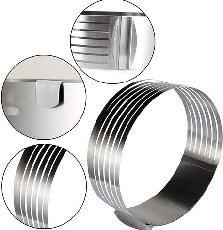 HARMONY Stainless Steel Adgustable Cake Leveler(Diameter: Max - 8" Min - 6", Thickness:85mm) - Al Kabayel Discount CentreHARMONY Stainless Steel Adgustable Cake Leveler(Diameter: Max - 8" Min - 6", Thickness:85mm)Cookware AccessoriesHARMONYAl Kabayel Discount Centre