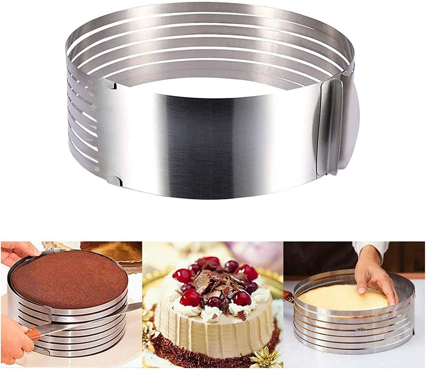 HARMONY Stainless Steel Adgustable Cake Leveler(Diameter: Max - 8" Min - 6", Thickness:85mm) - Al Kabayel Discount CentreHARMONY Stainless Steel Adgustable Cake Leveler(Diameter: Max - 8" Min - 6", Thickness:85mm)Cookware AccessoriesHARMONYAl Kabayel Discount Centre