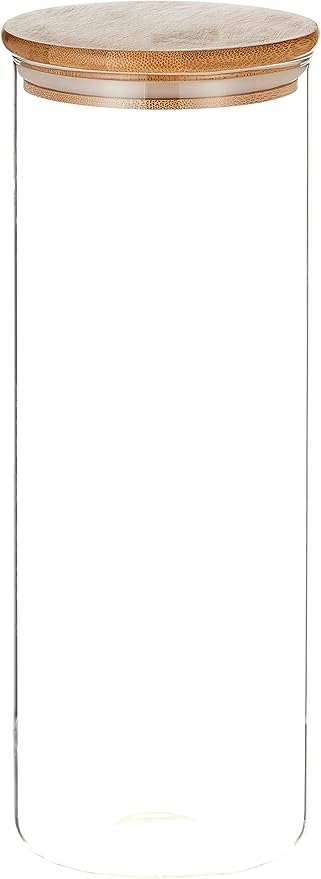 Harmony Zh18144A Glass Jar With Bamboo Lid 1800ml. Size:10X28cm - Al Kabayel Dicount CenterHarmony Zh18144A Glass Jar With Bamboo Lid 1800ml. Size:10X28cmGlass JarsharmonyAl Kabayel Dicount Center