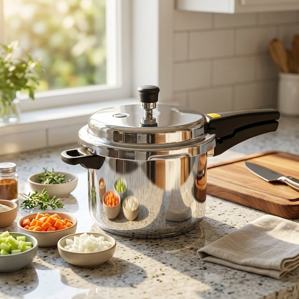 Henlee NH7180 Pressure Cooker 5L – Stainless Steel - Al Kabayel Discount CentreHenlee NH7180 Pressure Cooker 5L – Stainless SteelPressure CookersHANLEEAl Kabayel Discount Centre