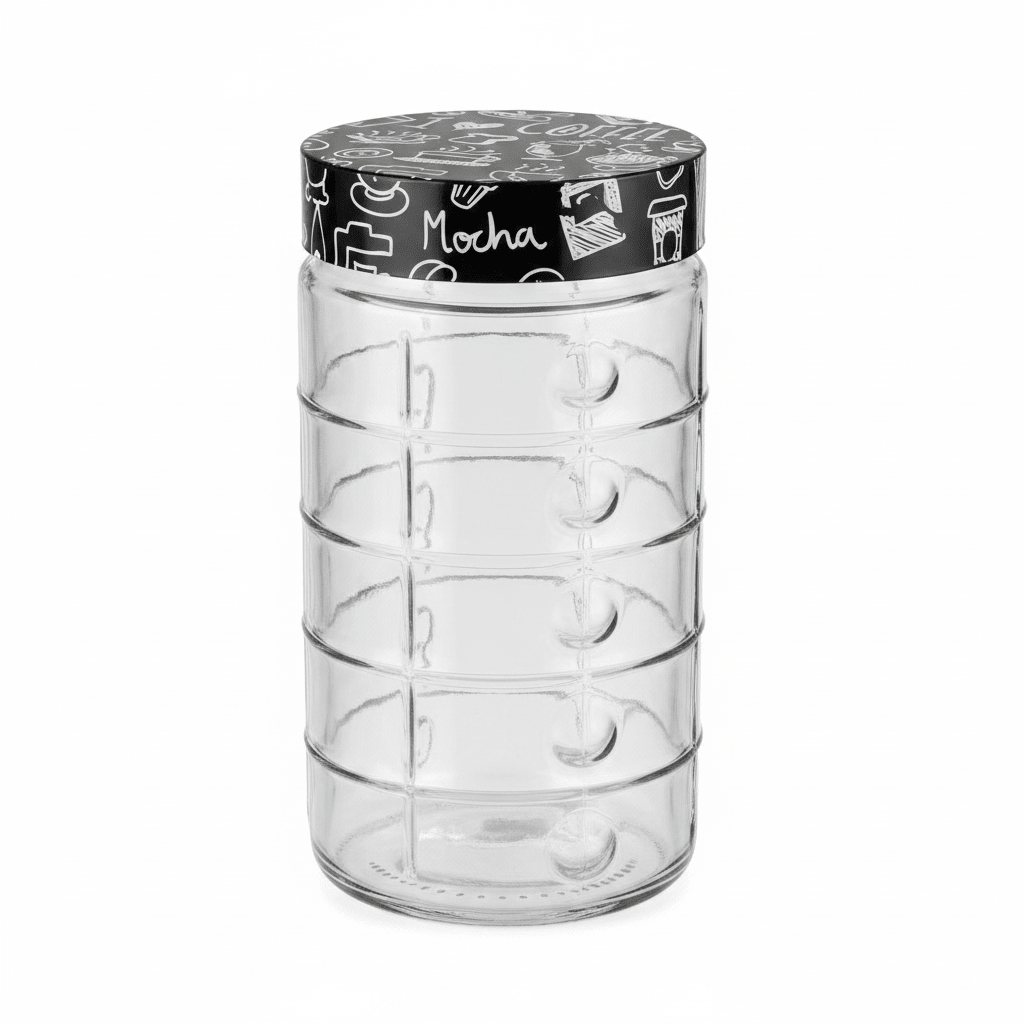 Herevin Glass Storage Jar with Black Lid - 18×10cm / 22×10cm - Al Kabayel Discount CentreHerevin Glass Storage Jar with Black Lid - 18×10cm / 22×10cmJars & Food SaversHEREVINAl Kabayel Discount Centre