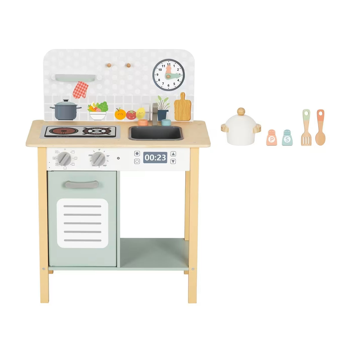 Joodi Wooden 8pcs Kitchen Playset