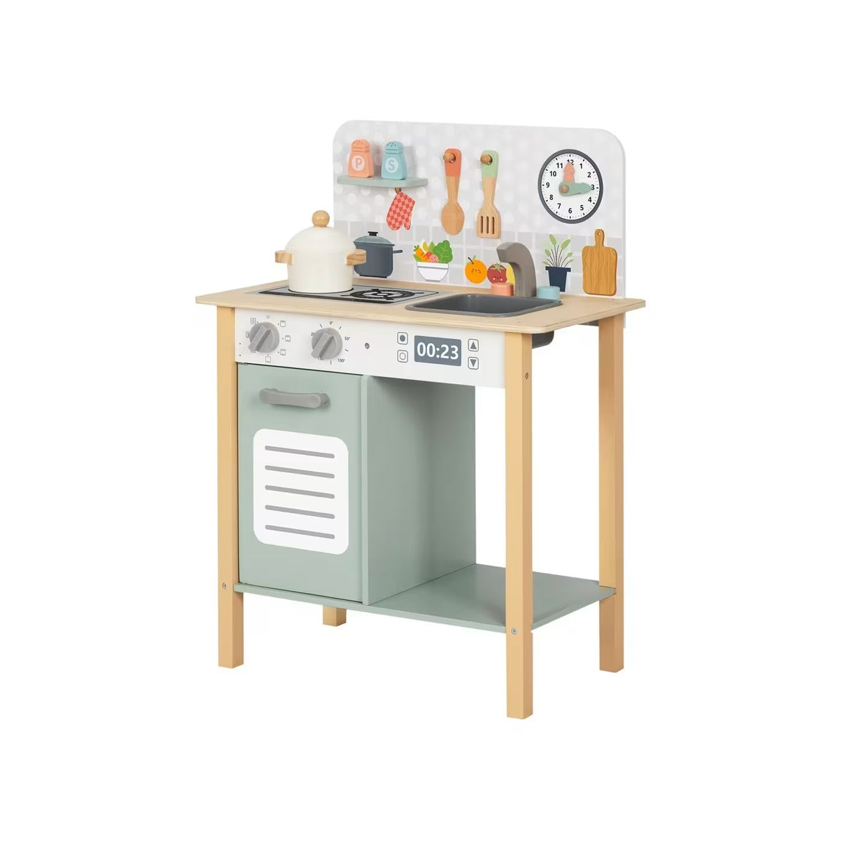 Joodi Wooden 8pcs Kitchen Playset