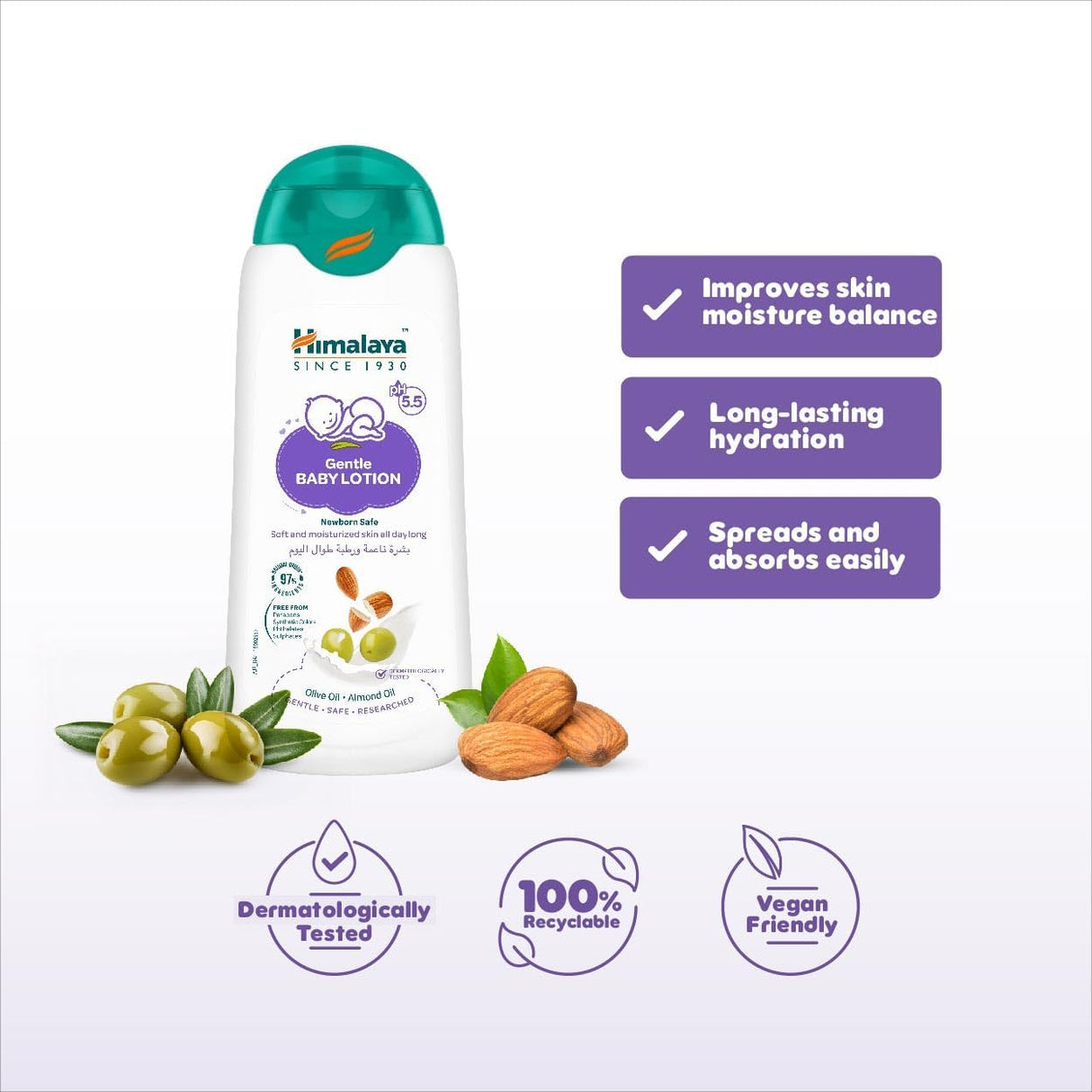 Himalaya Gentle Baby Lotion pH 5.5 – 400ml | Olive & Almond Oil | Newborn Safe | Dermatologically Tested - Al Kabayel Discount CentreHimalaya Gentle Baby Lotion pH 5.5 – 400ml | Olive & Almond Oil | Newborn Safe | Dermatologically TestedBaby ProductsHIMALAYAAl Kabayel Discount Centre