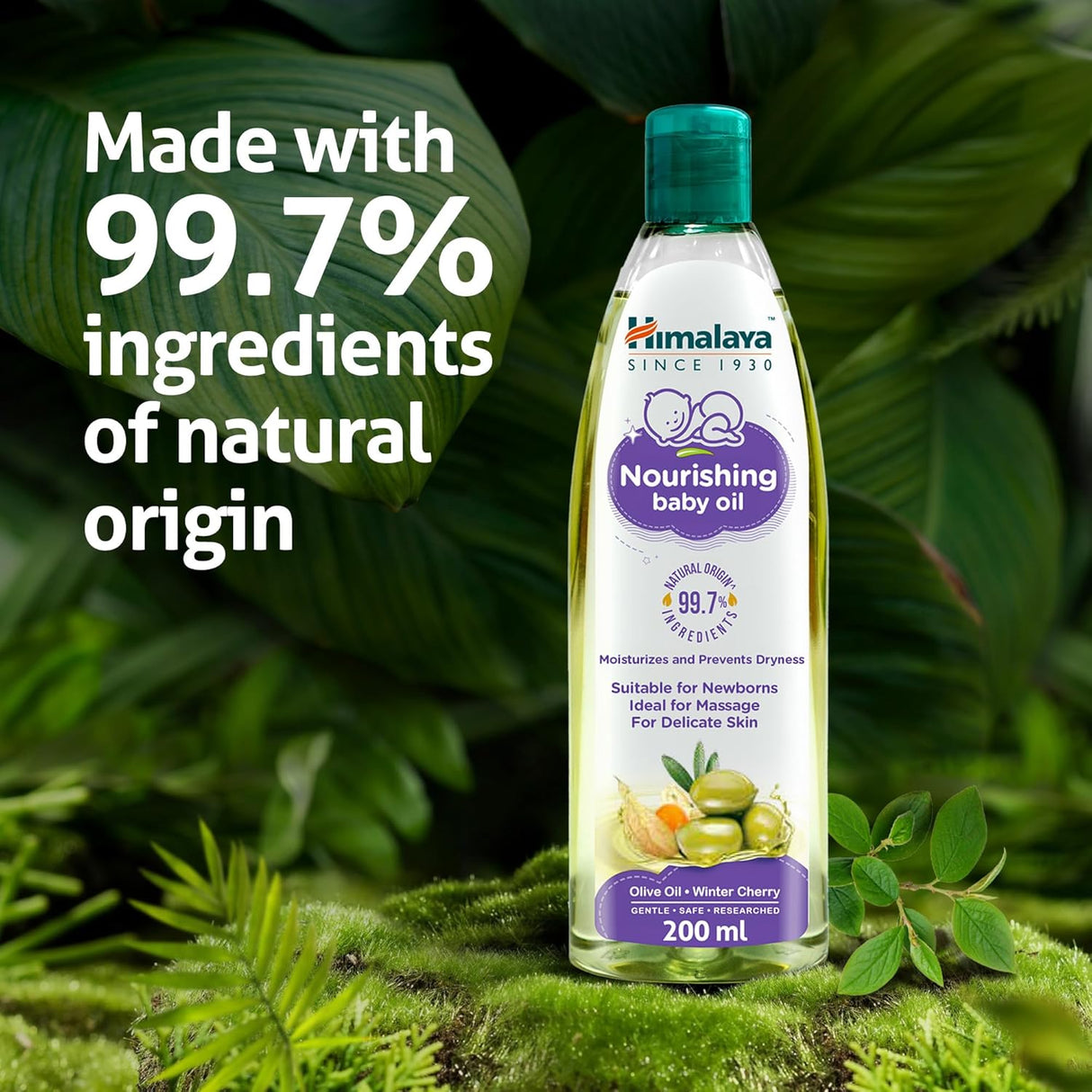 Himalaya Nourishing Baby Oil – Olive Oil & Winter Cherry | 200ml - Al Kabayel Discount CentreHimalaya Nourishing Baby Oil – Olive Oil & Winter Cherry | 200mlBaby ProductsHIMALAYAAl Kabayel Discount Centre
