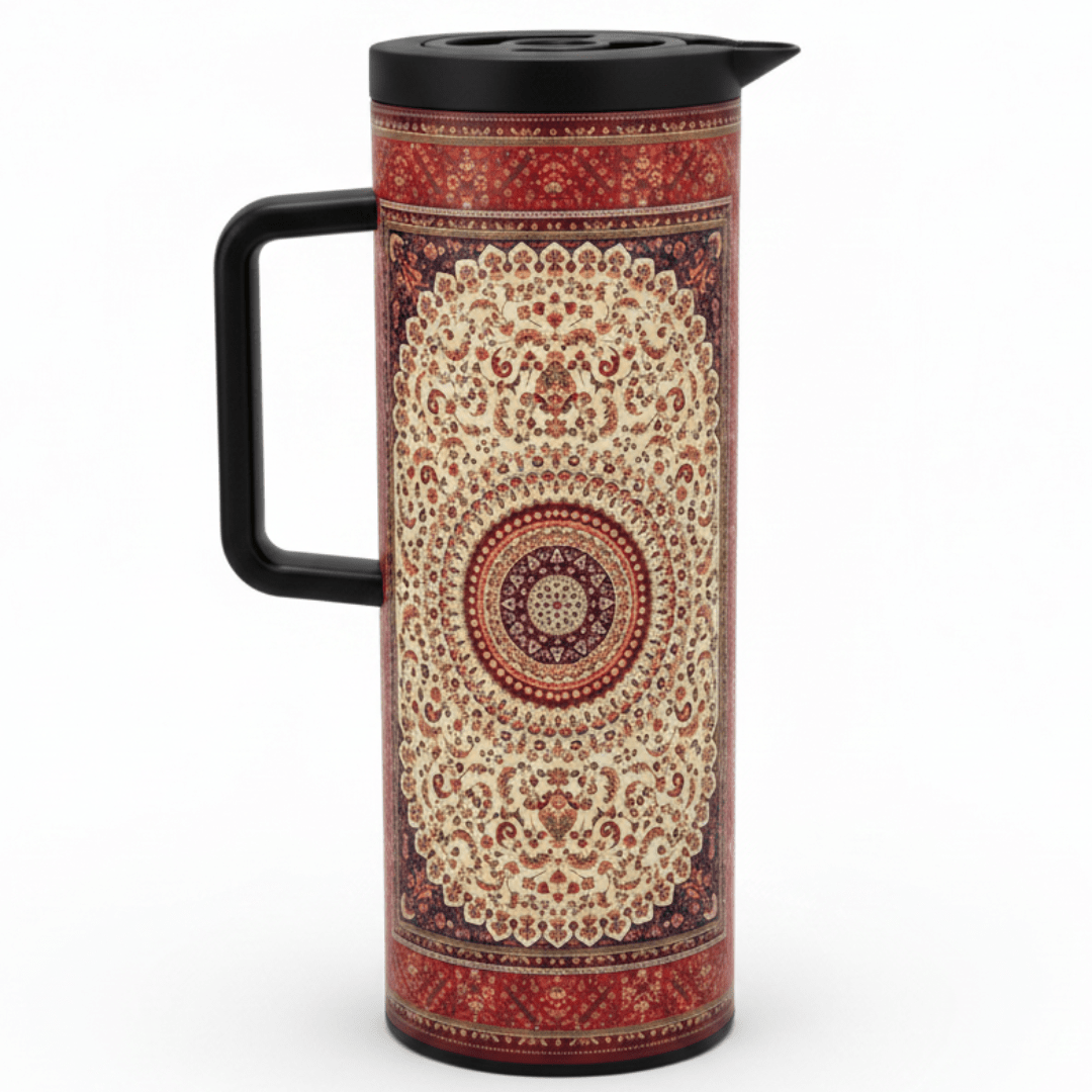 Hobby Lobby Traditional Arabic Pattern Vacuum Flask With Black Handle | 1 Litre - Al Kabayel Discount CentreHobby Lobby Traditional Arabic Pattern Vacuum Flask With Black Handle | 1 LitreThermosHOBBY LOBBYAl Kabayel Discount Centre