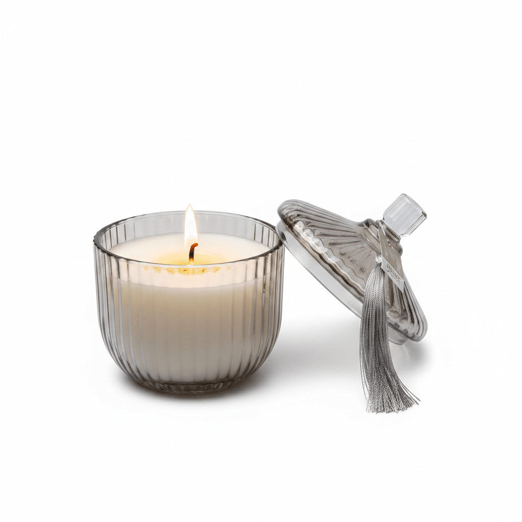 Home Fragrance Bay Leaf & Lime Premium Aromatic Candle with Elegant Glass Jar – 12 cm - Al Kabayel Discount CentreHome Fragrance Bay Leaf & Lime Premium Aromatic Candle with Elegant Glass Jar – 12 cmHome FragrancesHOME FRAGRANCEAl Kabayel Discount Centre