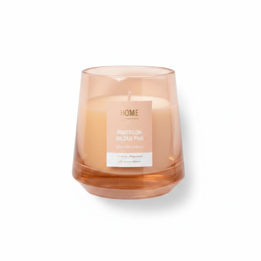 Home Fragrance Immersion & Golden Pink Premium Decorative Aroma Candle – 12 × 10 cm - Al Kabayel Discount CentreHome Fragrance Immersion & Golden Pink Premium Decorative Aroma Candle – 12 × 10 cmHome FragrancesHOME FRAGRANCEAl Kabayel Discount Centre