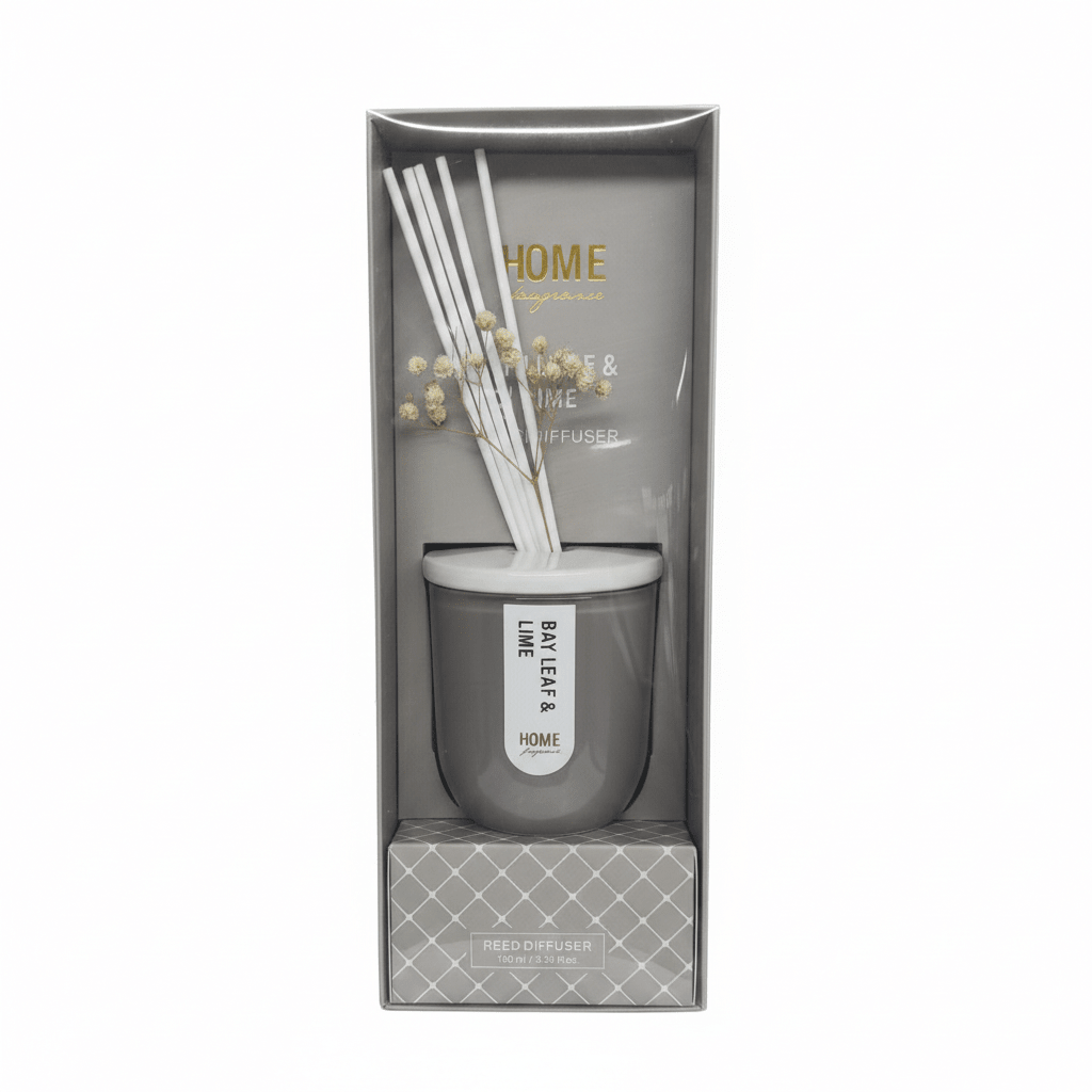 Home Fragrance Reed Diffuser 100ml – Bay Leaf & Lime - Al Kabayel Discount CentreHome Fragrance Reed Diffuser 100ml – Bay Leaf & LimeHome FragrancesHOME FRAGRANCEAl Kabayel Discount Centre