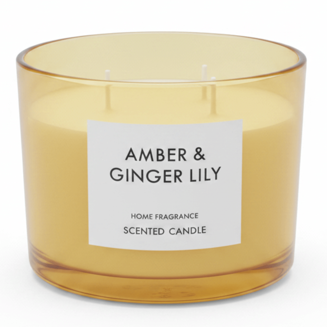 Home Fragrance Scented Candle in Glass Cup | 8×11 cm | Clean Cotton / Maple Leaf & Apple / Amber & Ginger Lily / Pear & Freesia - Al Kabayel Discount CentreHome Fragrance Scented Candle in Glass Cup | 8×11 cm | Clean Cotton / Maple Leaf & Apple / Amber & Ginger Lily / Pear & FreesiaHome FragrancesHOME FRAGRANCEAl Kabayel Discount Centre