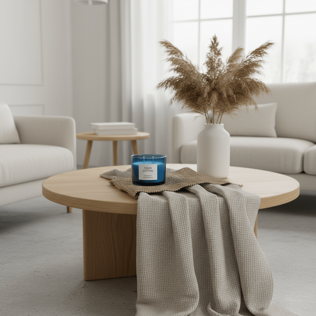Home Fragrance Scented Candle in Glass Cup | 8×11 cm | Clean Cotton / Maple Leaf & Apple / Amber & Ginger Lily / Pear & Freesia - Al Kabayel Discount CentreHome Fragrance Scented Candle in Glass Cup | 8×11 cm | Clean Cotton / Maple Leaf & Apple / Amber & Ginger Lily / Pear & FreesiaHome FragrancesHOME FRAGRANCEAl Kabayel Discount Centre