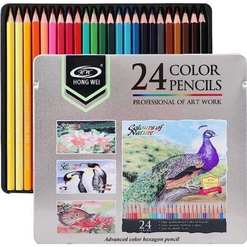 Hong Wei 24pcs Color Pencils, Advanced Color Hexagon Pencil, HW - CP - 2401GA - Al Kabayel Discount CentreHong Wei 24pcs Color Pencils, Advanced Color Hexagon Pencil, HW - CP - 2401GAColor PencilsHONG WEIAl Kabayel Discount Centre