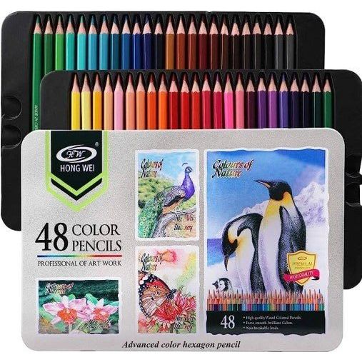 Hong Wei 48pcs Color Pencils, Advanced Color Hexagon Pencil, HW - CP - 4801GA - Al Kabayel Discount CentreHong Wei 48pcs Color Pencils, Advanced Color Hexagon Pencil, HW - CP - 4801GAColor PencilsHONG WEIAl Kabayel Discount Centre