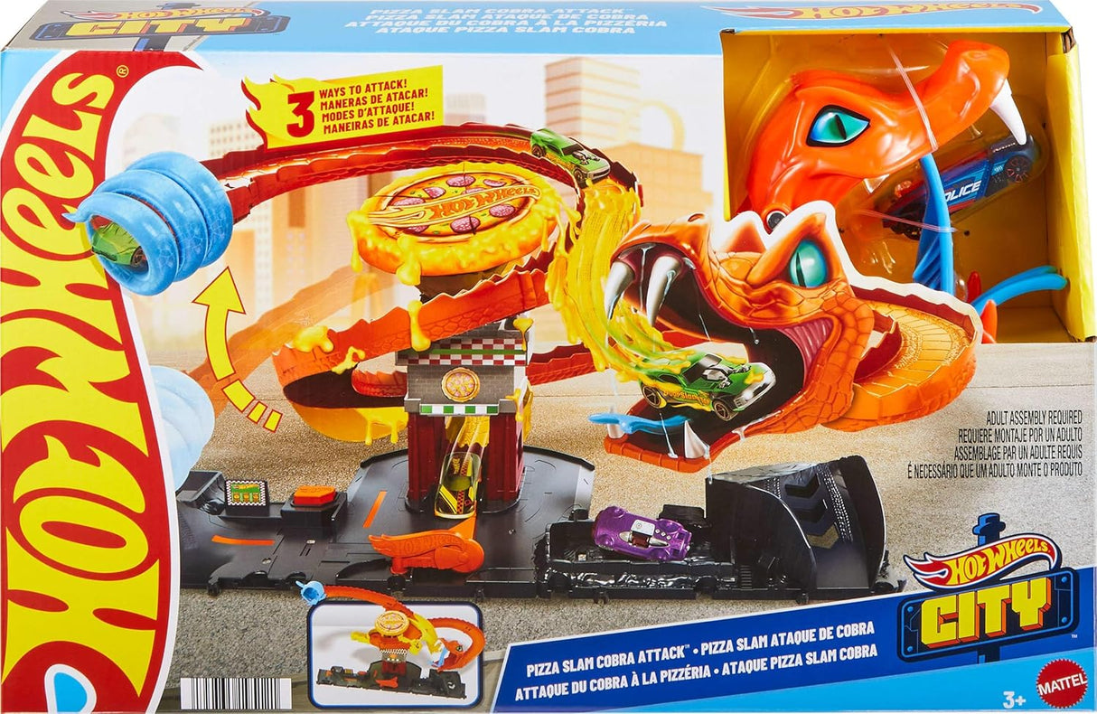 Hot Wheels Rex, Pizza Slam Cobra Attack, Connect - Expand - Create, HTN81 - Al Kabayel Discount CentreHot Wheels Rex, Pizza Slam Cobra Attack, Connect - Expand - Create, HTN81Toys for boysHOT WHEELSAl Kabayel Discount Centre