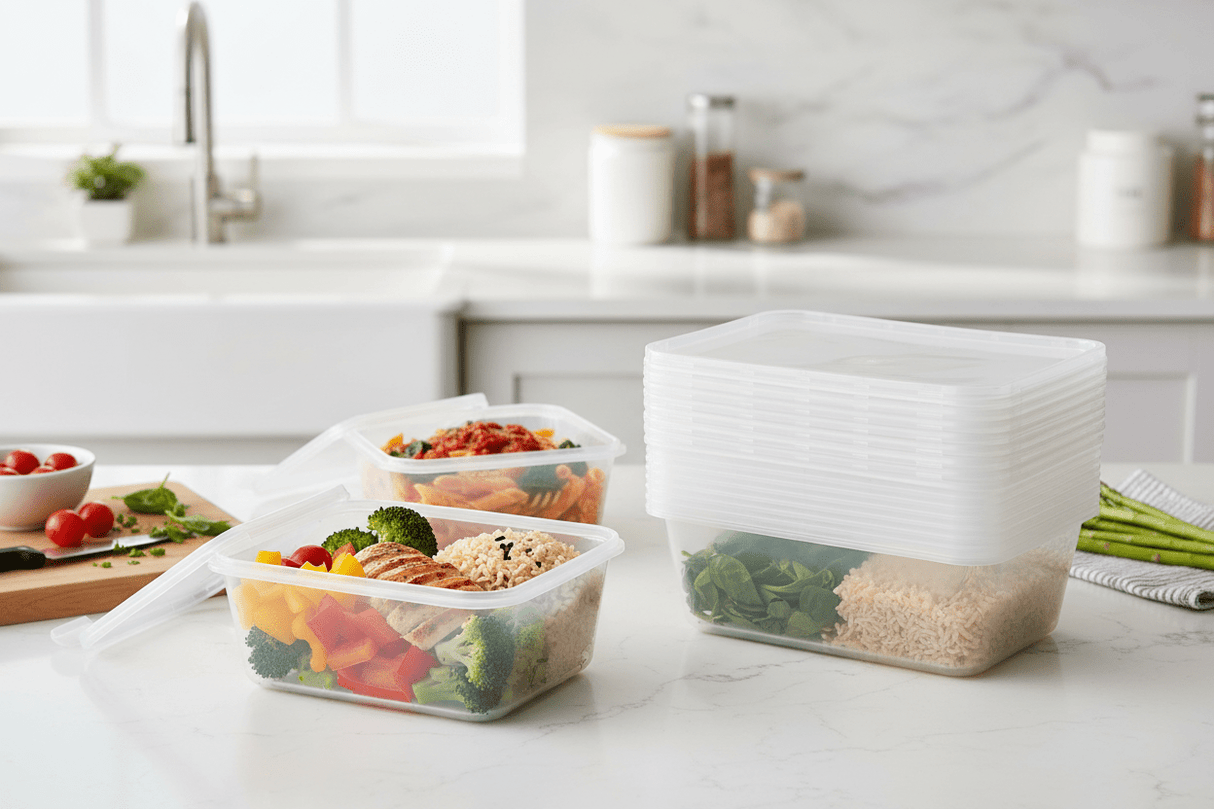 Hotpack 10pcs Rectangular Microwaveable Container with Lid 750ml - Al Kabayel Discount CentreHotpack 10pcs Rectangular Microwaveable Container with Lid 750mlDisposablesHOTPACKAl Kabayel Discount Centre