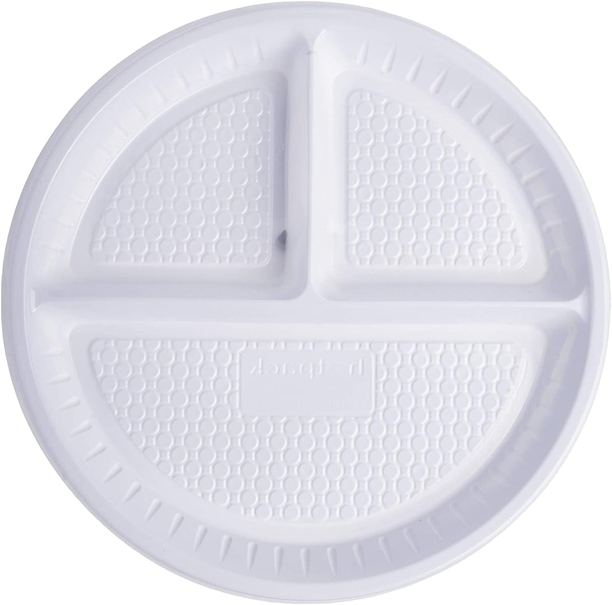 Hotpack 25pcs Round 3 Compartment Plastic Plate 10" - Al Kabayel Discount CentreHotpack 25pcs Round 3 Compartment Plastic Plate 10"DisposablesHOTPACKAl Kabayel Discount Centre