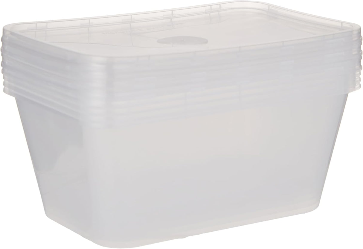 Hotpack 5pcs Rectangular Microwaveable Container with Lid 1000ml - Al Kabayel Discount CentreHotpack 5pcs Rectangular Microwaveable Container with Lid 1000mlDisposablesHOTPACKAl Kabayel Discount Centre