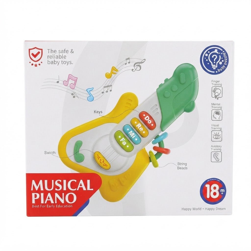 Huanger Musical Piano Guitar Toy for Babies & Toddlers – Early Education Instrument with Do Re Mi Keys & String Beads (18M+) - Al Kabayel Discount CentreHuanger Musical Piano Guitar Toy for Babies & Toddlers – Early Education Instrument with Do Re Mi Keys & String Beads (18M+)ToysHUANGERAl Kabayel Discount Centre