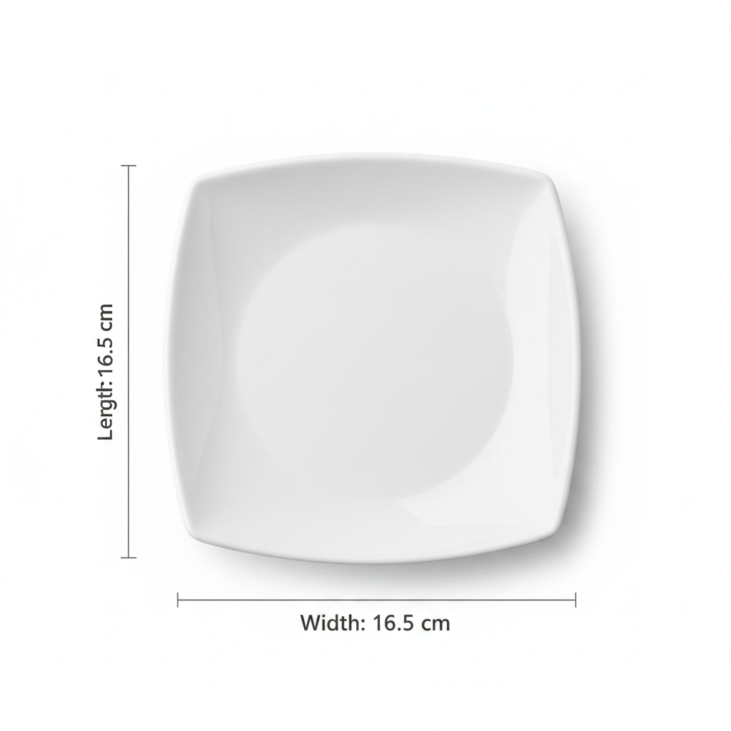 Dynasty Melamine Plate – White – 6.5" (16.5*16.5 cm)