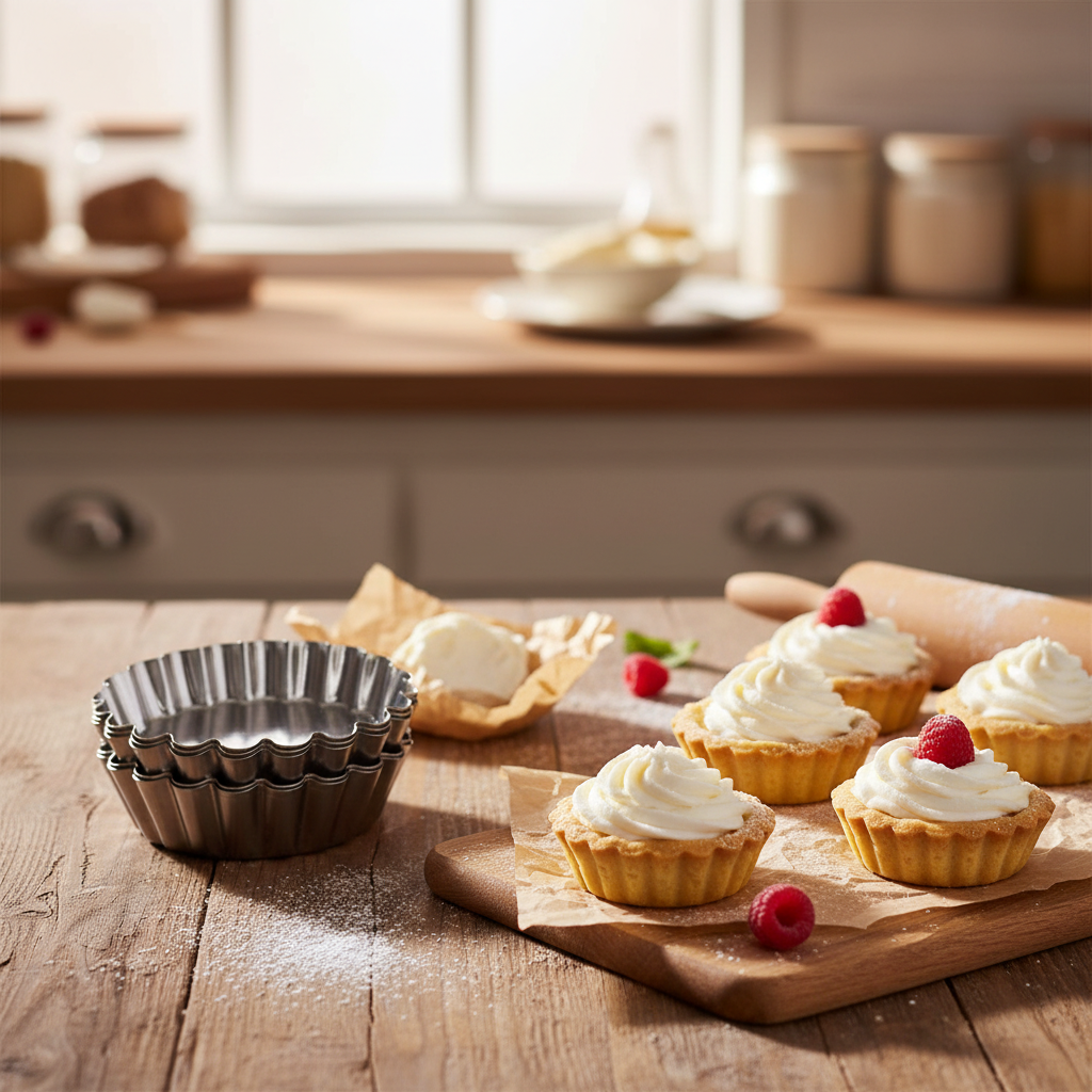 AFCO Mini Cake Mould – Set of 3 – 10cm Fluted Tart Tins