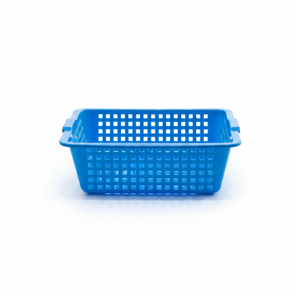 Plastic Multi-Purpose Kitchen Tray Basket - 37×30 cm - Blue / Pink