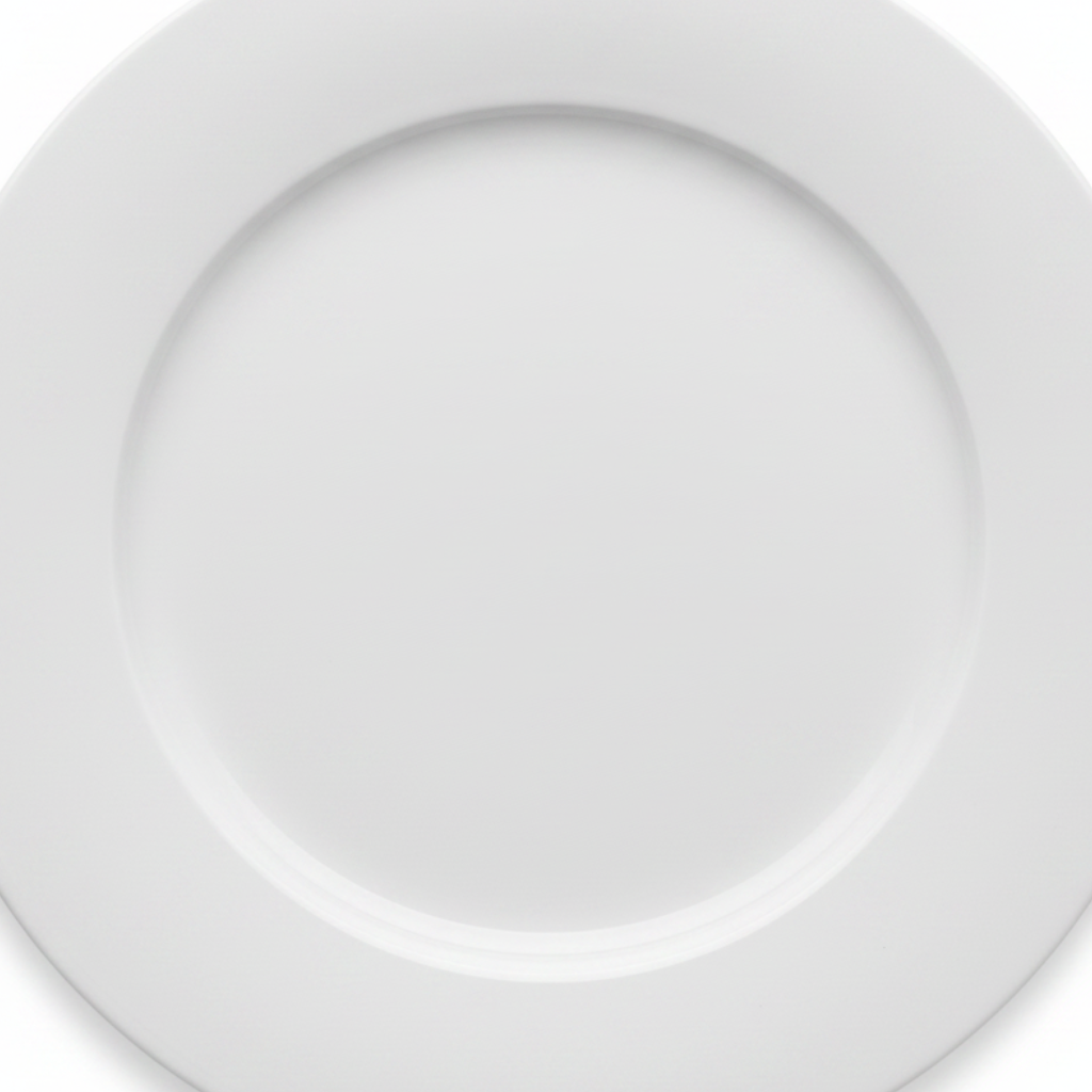 Wilmax Round White Porcelain Dinner Plate - 10 Inch
