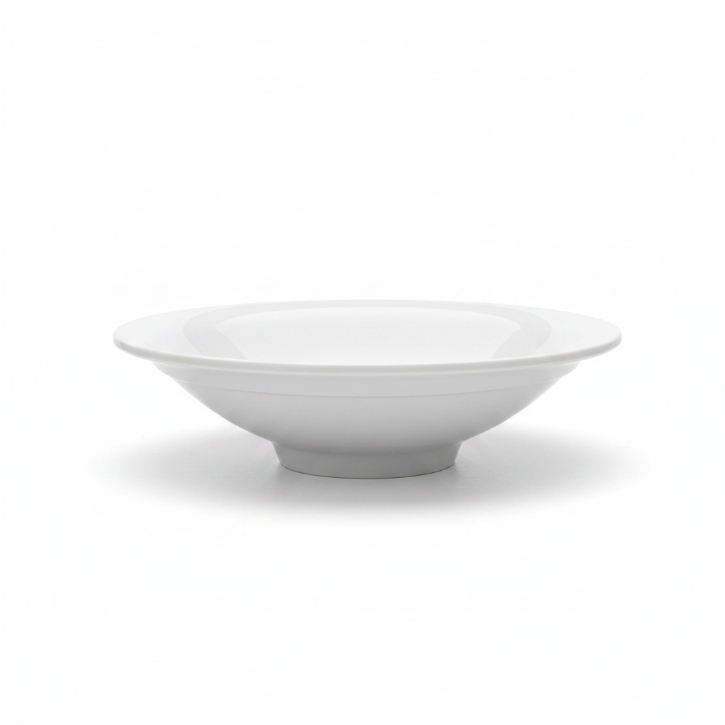 Dynasty Melamine Round Bowl – White – 16 cm