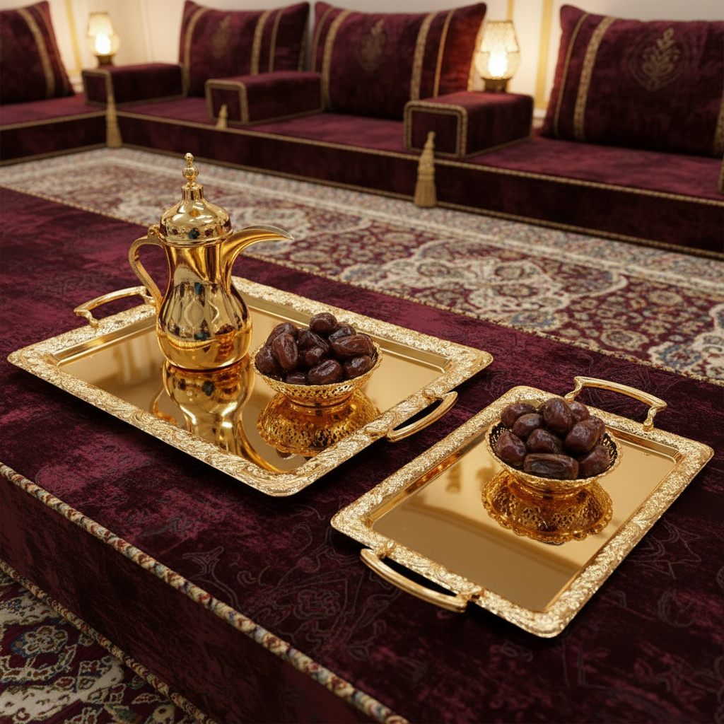 طقم صواني تقديم مستطيلة من الفولاذ المقاوم للصدأ باللون الذهبي من فيلسكو، قطعتين | 36×26 سم و 40×28 سم |