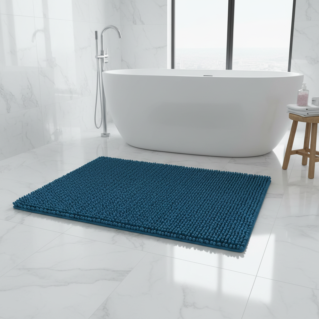Soft Chenille Non-Slip Backing Bath Mat - 80 x 110 cm