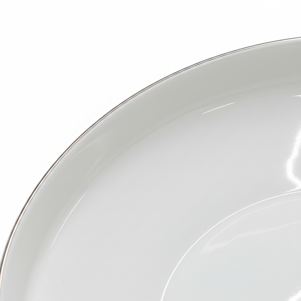 Decopor White Ceramic Soup Plate – 7.5 Inch