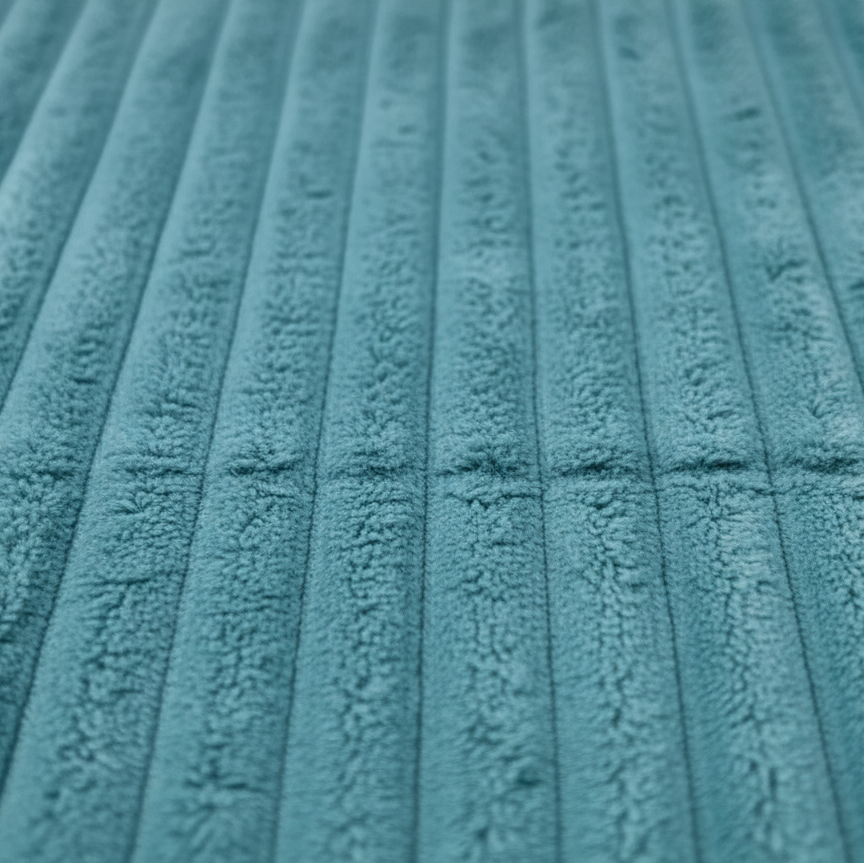 Threshold Striped Polyester Carpet - 80 × 180 cm - Teal Blue / Grey