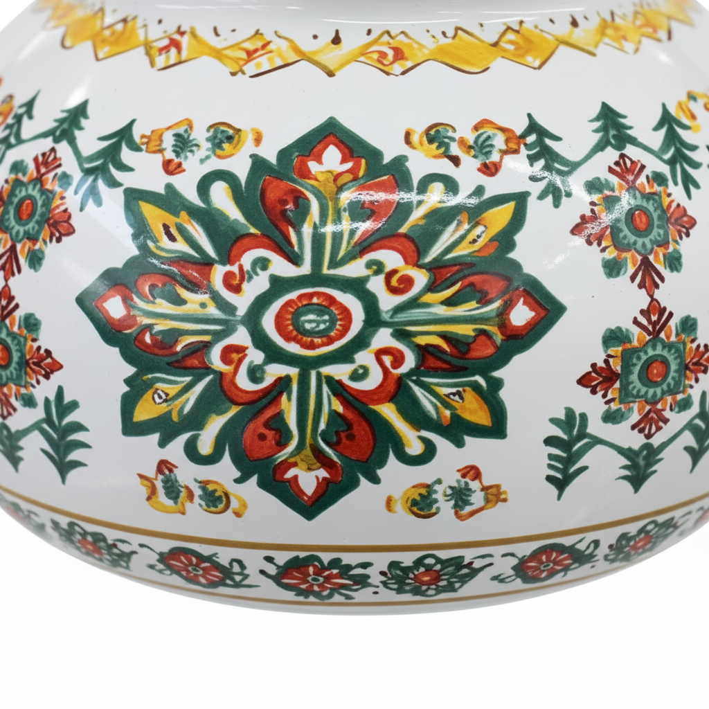 Venice Enamel Kettle With Floral Mandala Design - 2.5 Litre