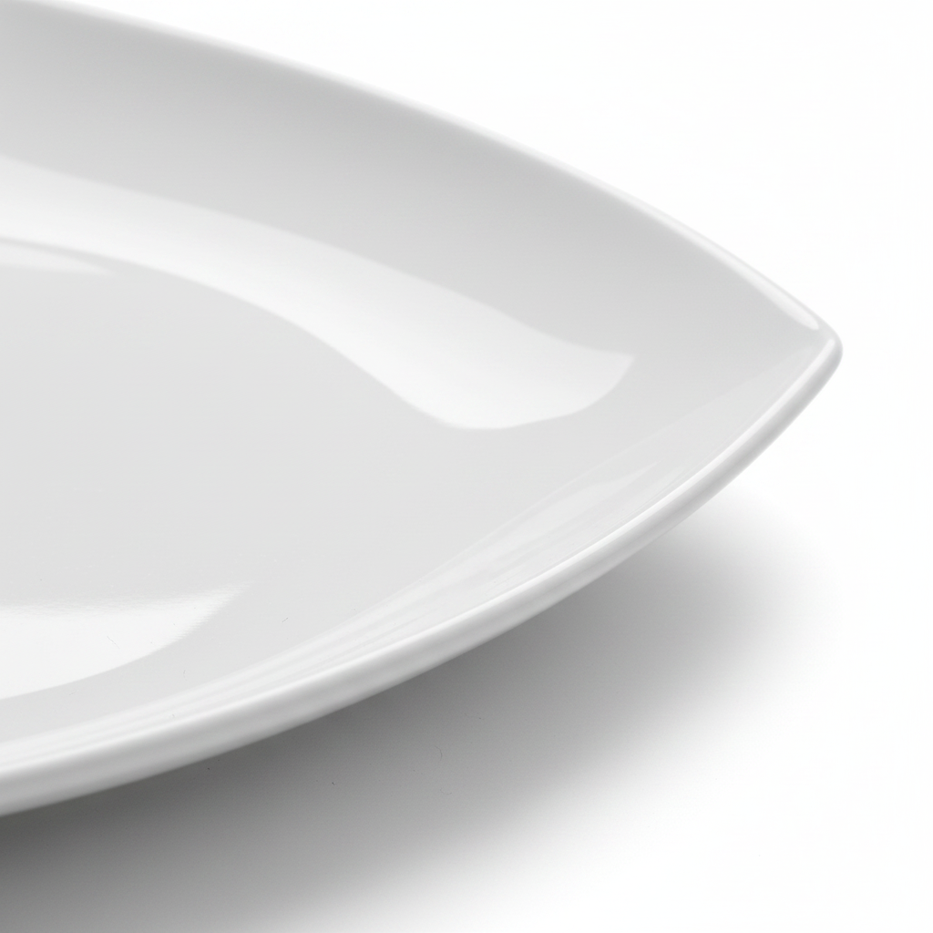 Dynasty Melamine Plate – White 8" (22*22 cm)