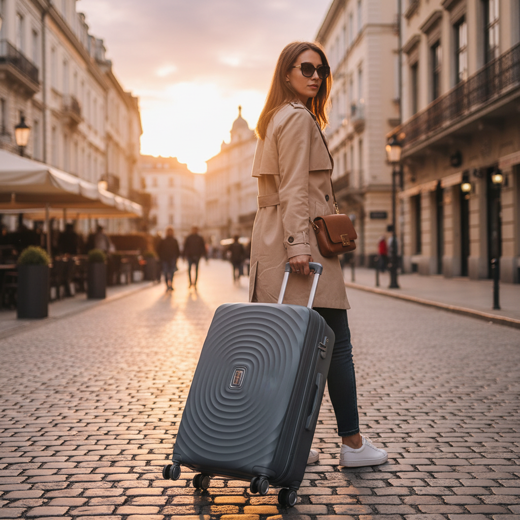 Parajohn Grey PP Hard Shell Trolley — Large Suitcase with Spinner Wheels | 28 Inch , 24 Inch , 20 Inch |