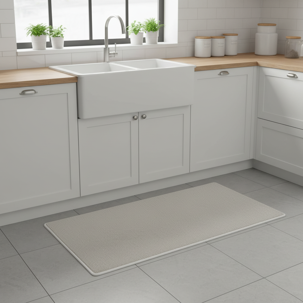 Premium Soft Texture Rectangle Door Mat | Non-Slip Entrance Rug for Home & Office | Beige | 80 × 45 cm