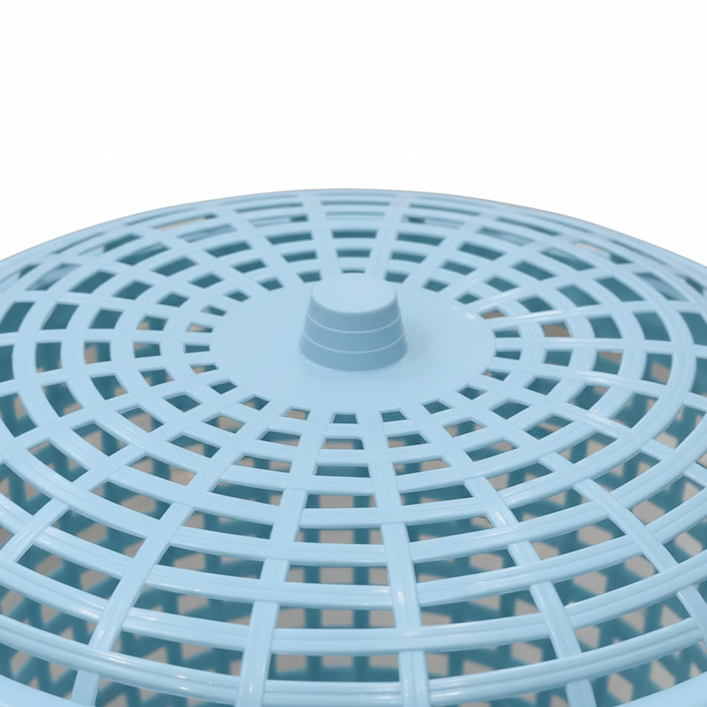 Plastic Laundry Basket with Lid - 60×45 cm - Light Blue / Pink / Light Green