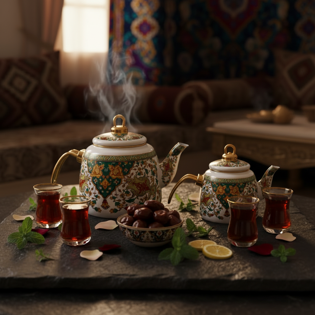 طقم غلاية مينا باللون الكريمي بتصميم زهور - قطعتان - سعة 2.2 لتر + 1 لتر