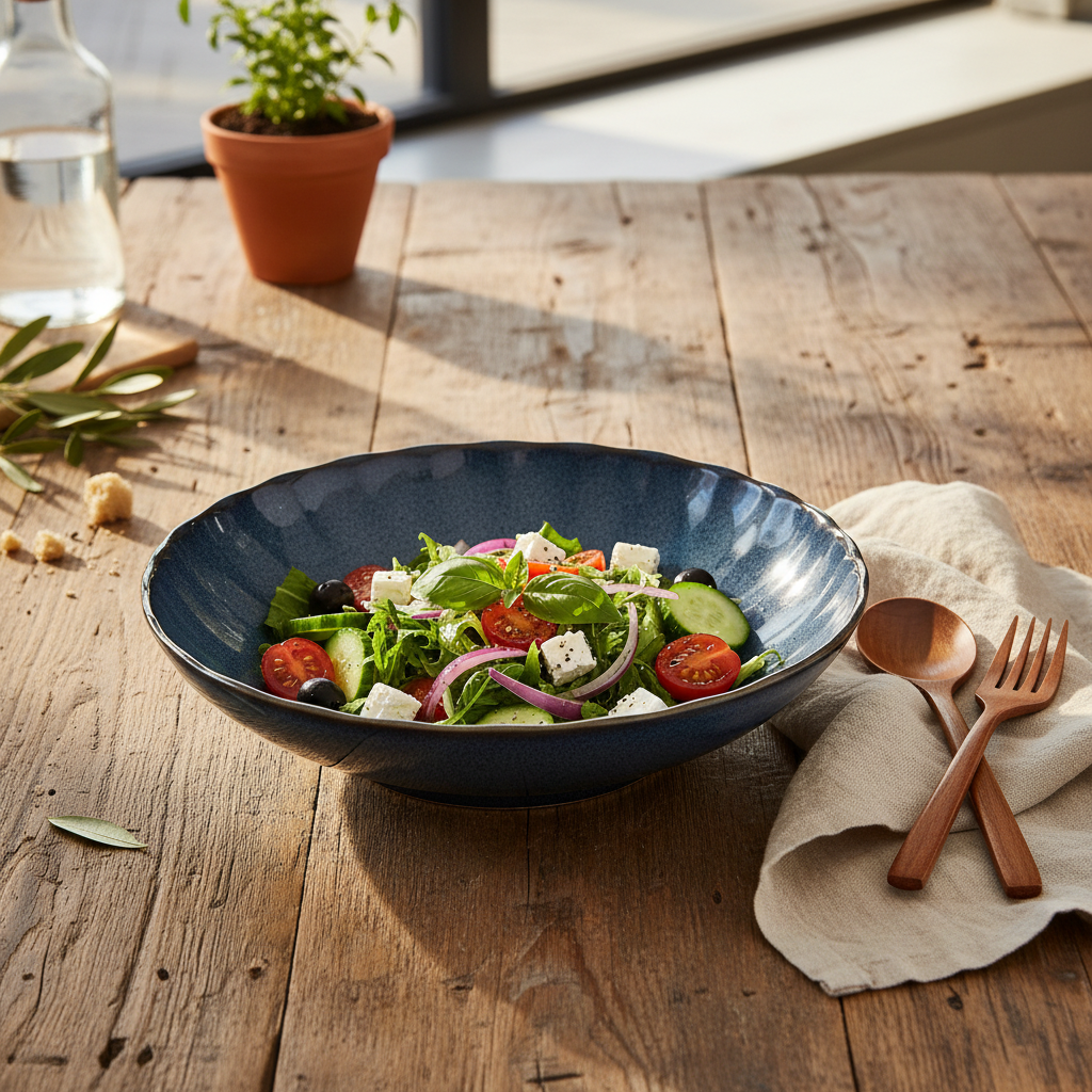 Keramika Navy Blue Ceramic Bowl - 20cm