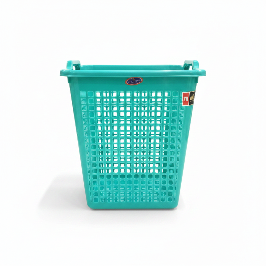 Exclusive Square Plastic Dustbin — 30 × 25 cm - Blue / Red / Green