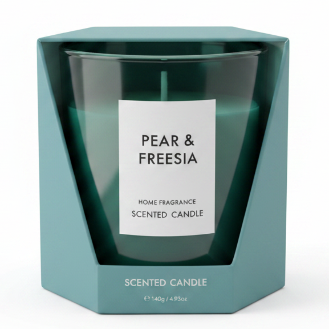 Home Fragrance Scented Candle in Glass Cup | Luxury Aromatherapy Candle | 8×7cm | Amber & Ginger Lily / Pear & Freesia / Clean Cotton / Maple Leaf & Apple