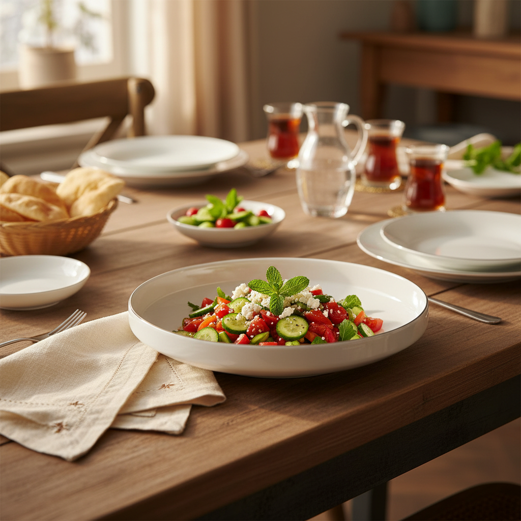 Decopor White Ceramic Soup Plate – 7.5 Inch