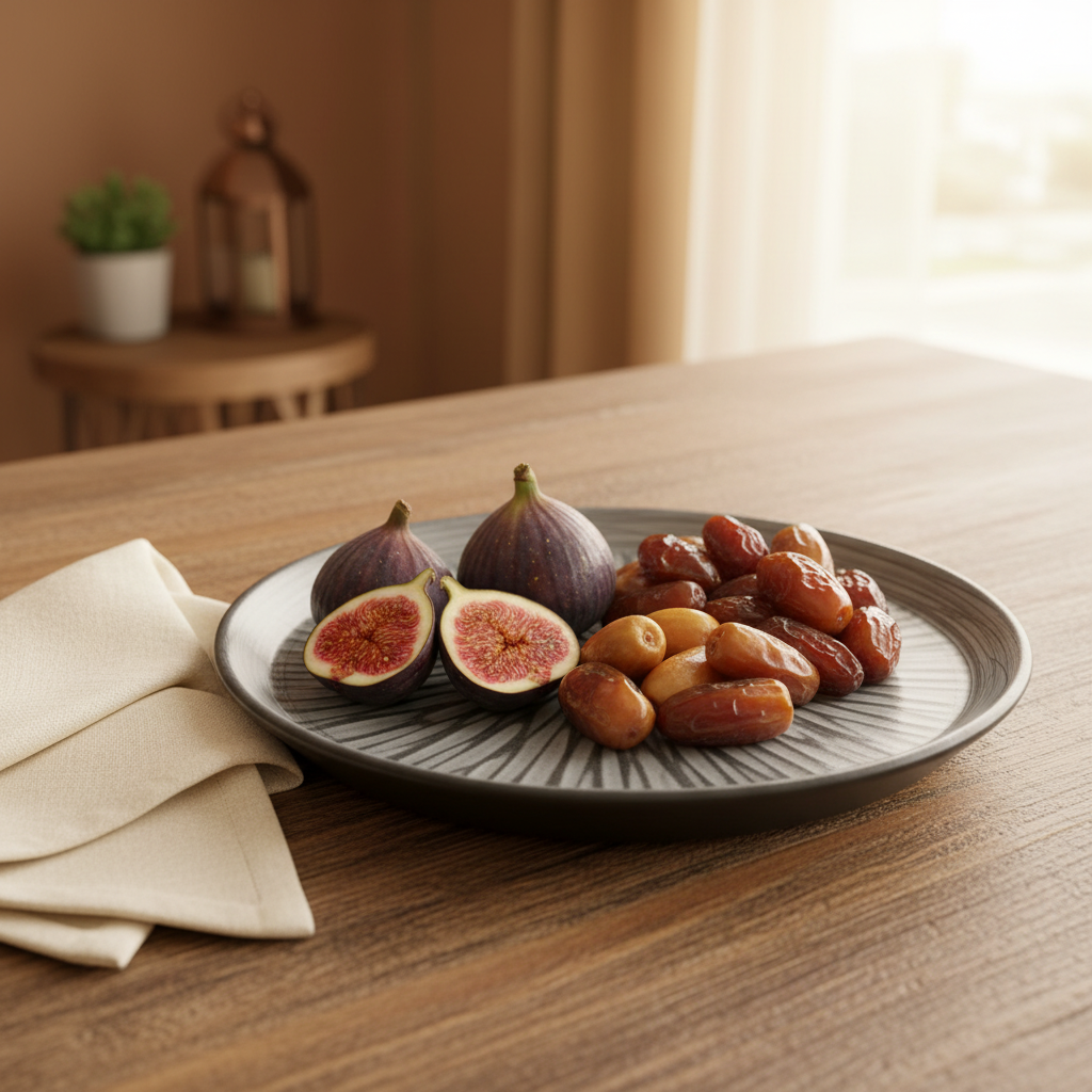 Grey & Black Elegant Ceramic Round Plate — 23cm | Starburst Radial Design