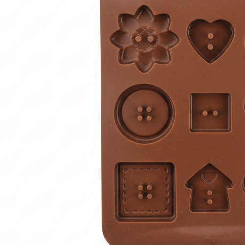 Yuniverse Silicone Chocolate & Candy Mould – 15 Cavity – Mixed Shapes – 20×11 cm