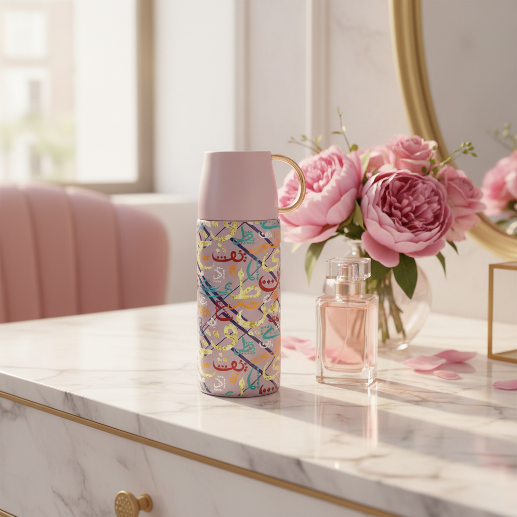 Yuniverse Arabic Calligraphy Stainless Steel Water Bottle - 500ml