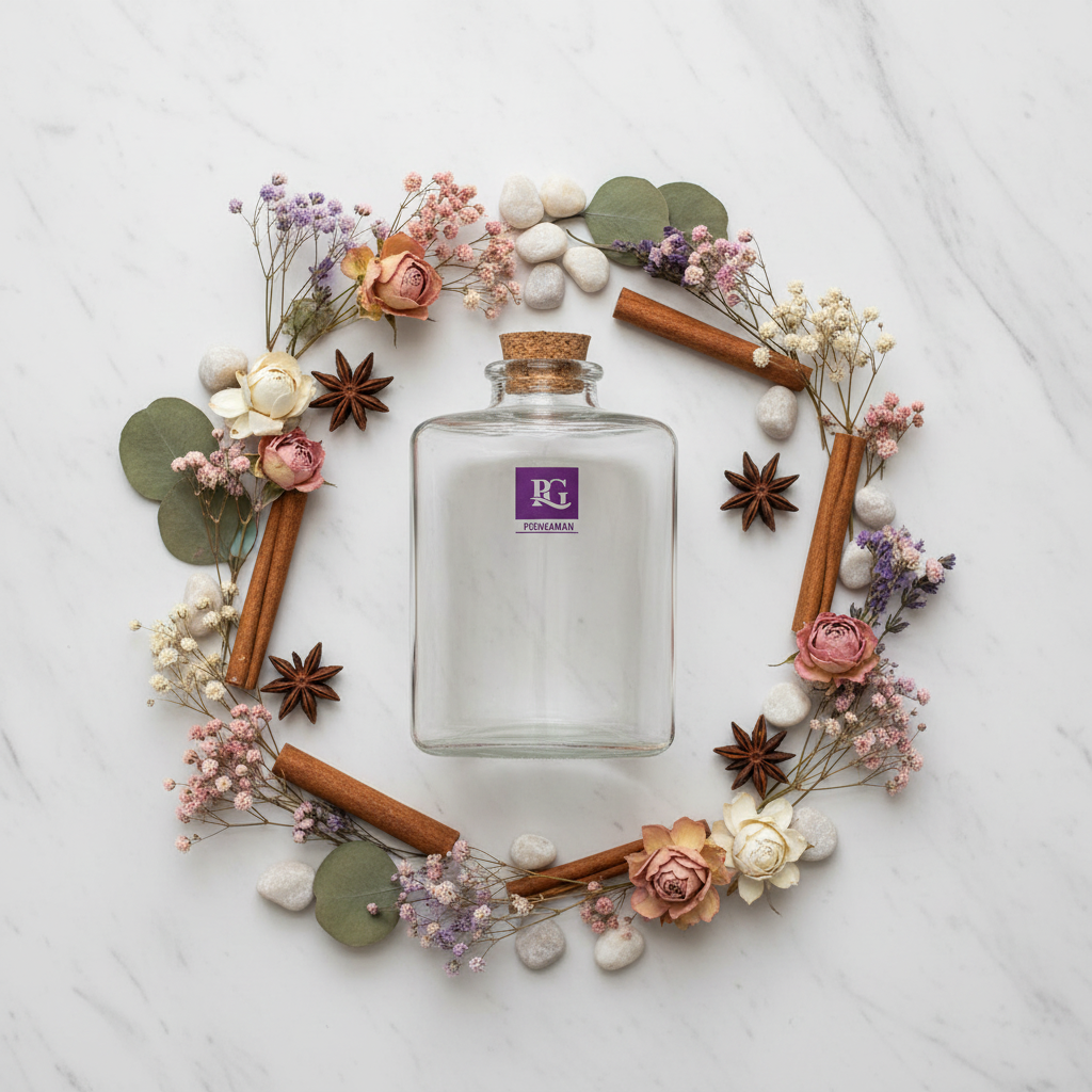 Pishgaman Triangle Glass Bottle with Cork Lid | 11cm |