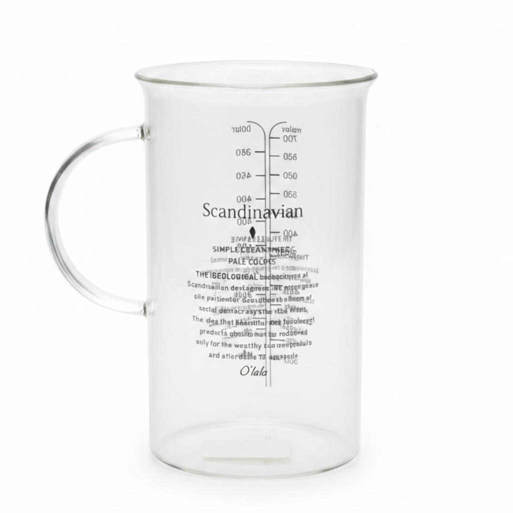 Olala Scandinavian Glass Measuring Cup 750ml