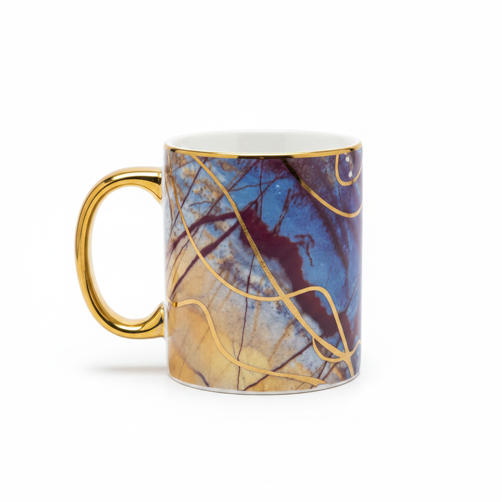 Marble Elegance Ceramic Mug - 300ml