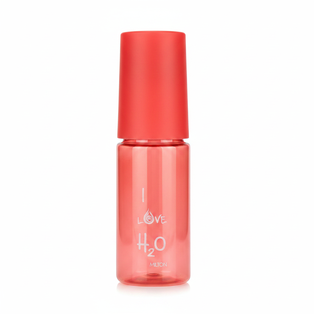 Milton "I Love H₂O" Plastic Water Bottle - 650ml – Yellow / Red / Teal Blue
