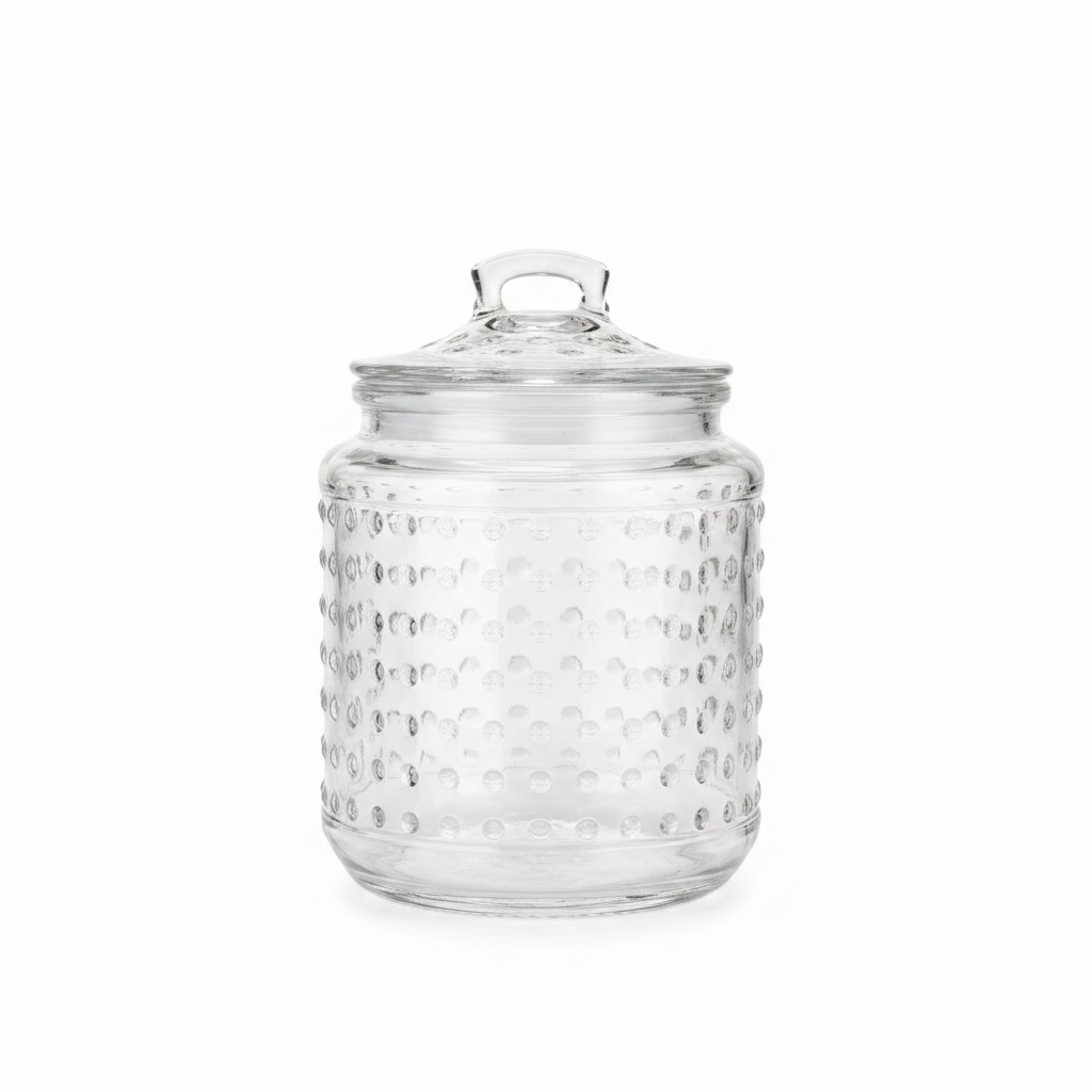 Clear Glass Jar with Lid - 10×8cm / 15×10cm / 20×10cm